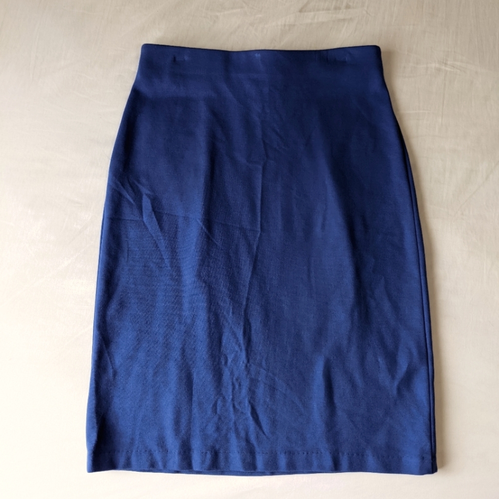 Philosophy Blue Stretch Pencil Skirt Size 2